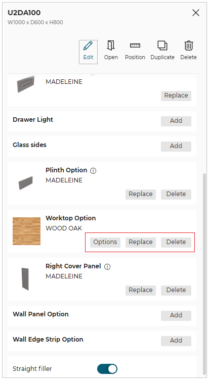 Cabinet Property Panel