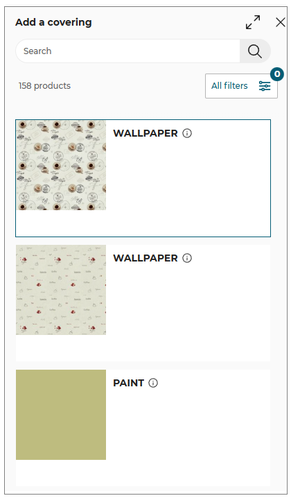 Change coverings options