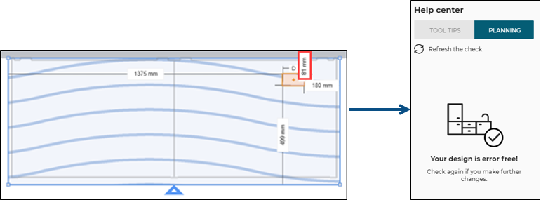 Cut-out and worktop back