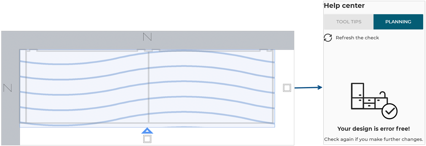 Incompatible edge finish with non-visible edge