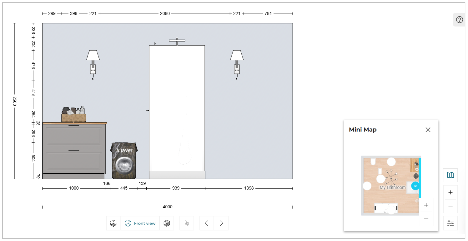 FE view using wall