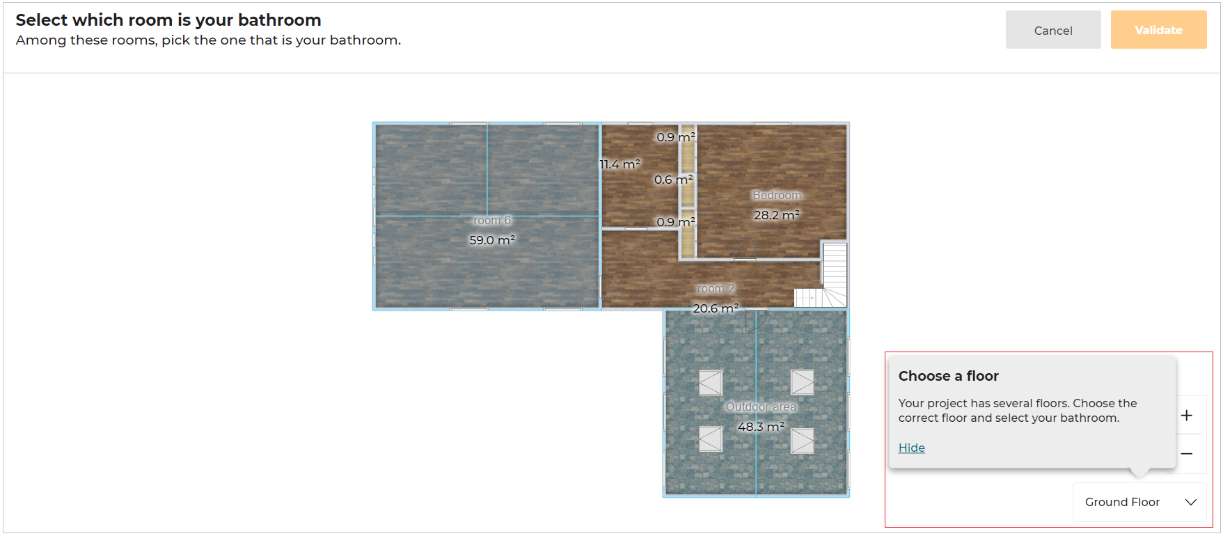 Floor Selection Window