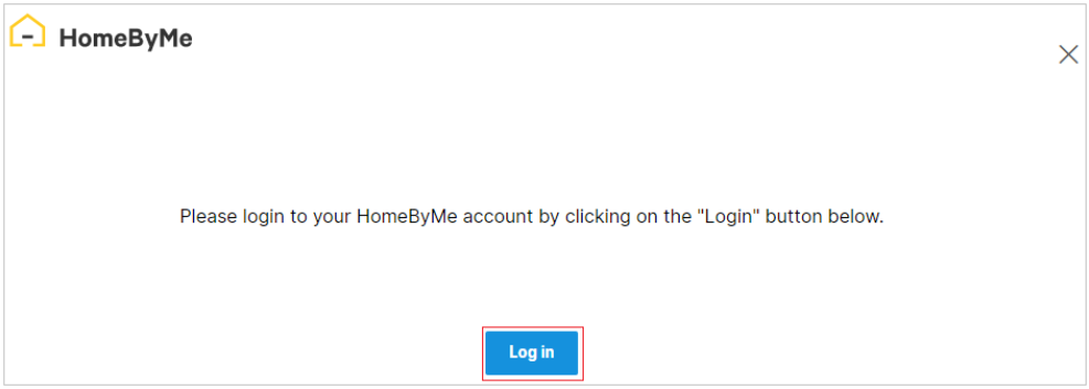 Login HomeByMe page