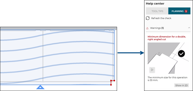 Wrong angle cut dimensions