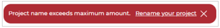 Project Name limit