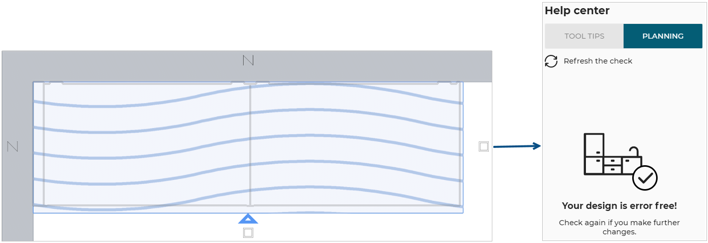 Incompatible edge finish with front edge