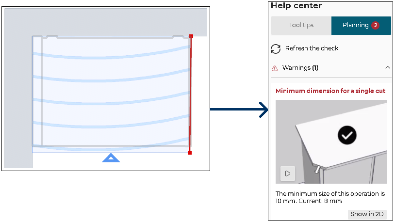 Single cut full Depth too small