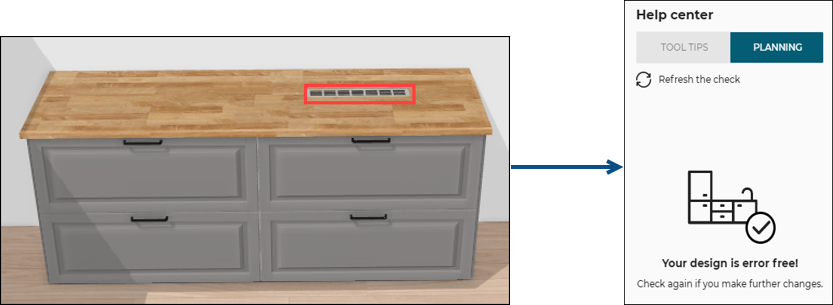 Ventilation grill too close