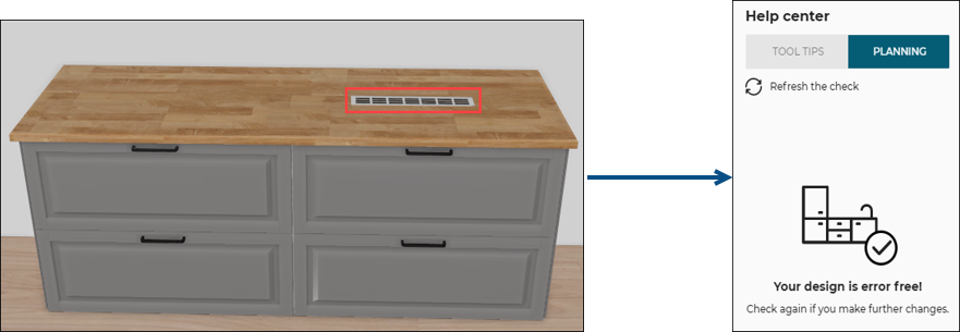 Ventilation grill too close