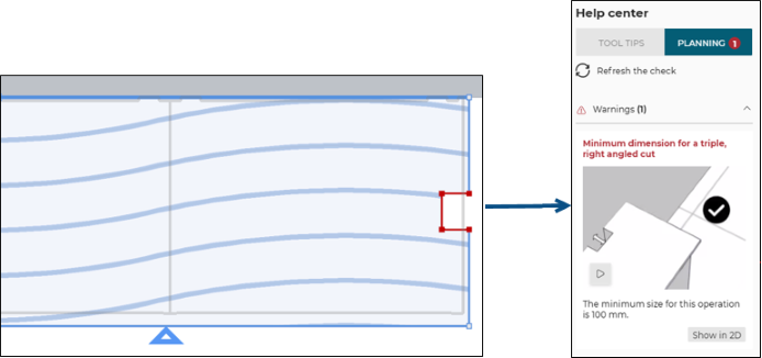 Edge triple cut too small