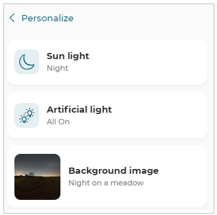 Personalize option
