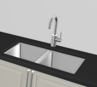 Under-mounted sink